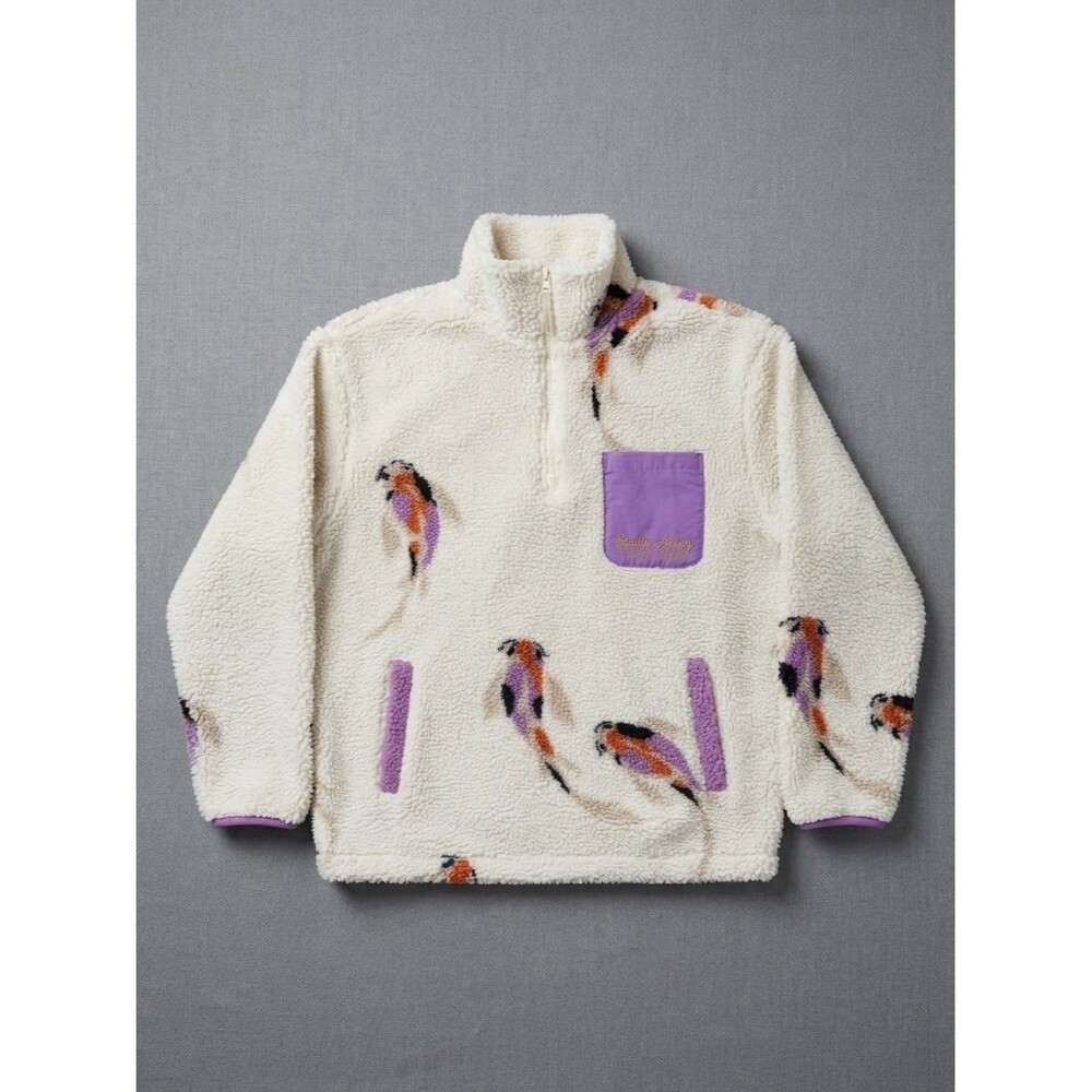 Taylor Swift Speak Now TV Koi Fish Sherpa Pullover Sweater Medium Official Merch